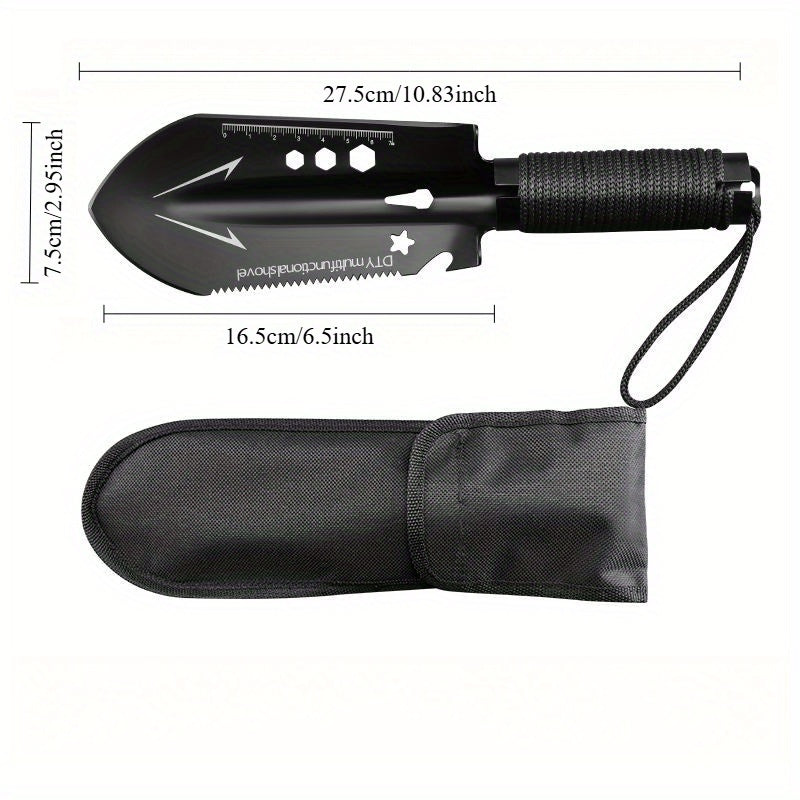 Outdoor Multi-Purpose Large Angle Shovel, Portable, Hardened, Durable, Suitable for Wilderness, Garden Lawn, Gardening, Fishing, Car Emergency