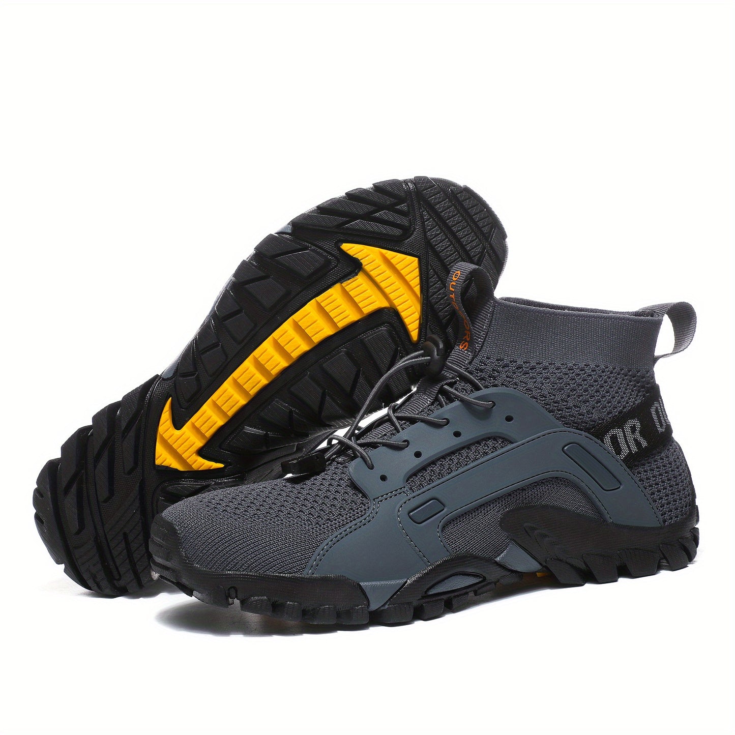 Plus Size Men's Water Shoes: High Top Quick Dry Breathable Mesh Non Slip Lightweight Water Sport Sneakers For Spring/Summer Outdoor Pool, Beach, Yoga, Fishing, Swimming, Surfing & Trekking!