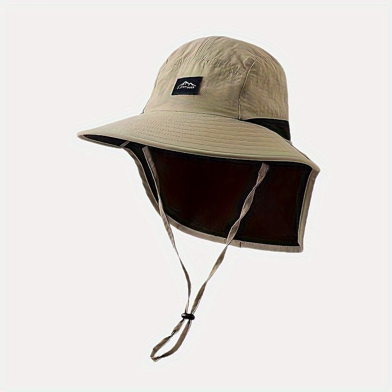 Unisex outdoor sun hat suitable for fishing, travel, camping, and hiking - made of durable polyester material, available in 4 colors: navy blue, black, khaki, and street style.