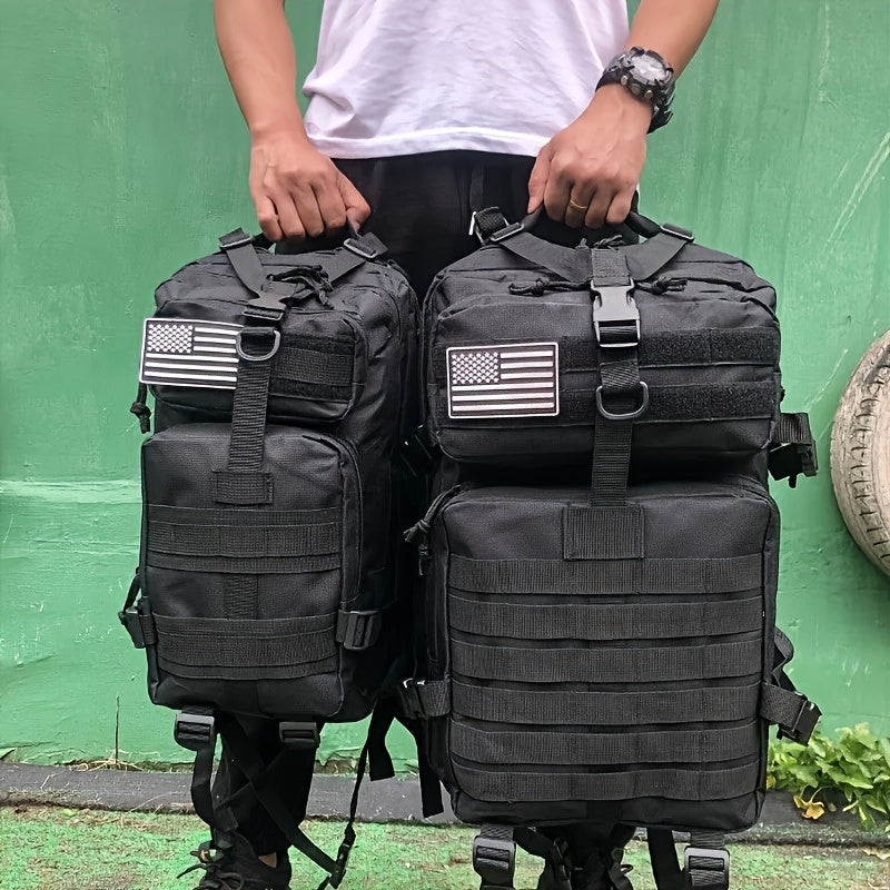 Waterproof Outdoor Backpack for Hiking, Fishing & Hunting - Durable Oxford Cloth, Camo Design, 25L/50L Capacity, Zip Closure