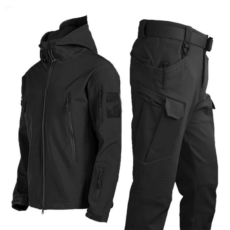 Winter Autumn Tactical Jacket Suit Men Army Softshell Tactical Waterproof Jackets Fishing Hiking Camping Climbing Fleece Jacket