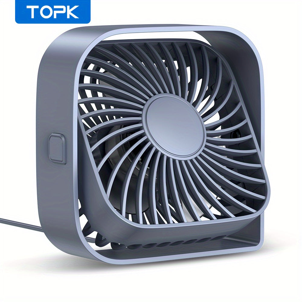 Stay Cool & Comfortable Anywhere: Portable USB Desk Fan with 3 Speeds & 360° Silent Operation
