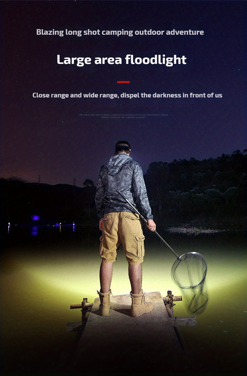 USB Rechargeable Headlamp Portable 5LED Headlight Built In Battery Torch Portable Working Light Fishing Camping Head Light For Travel, Camping, Fishing, Hunting