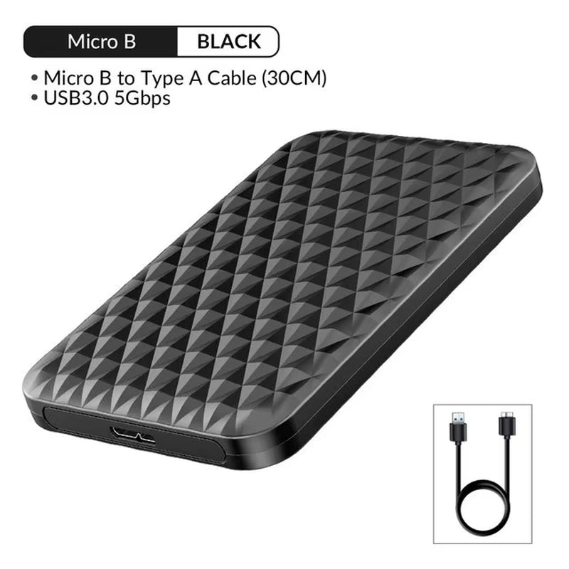 2.5 Inch HDD Case Type C External Hard Drive Case SATA to USB 3.1 HDD Enclosure Box for SATA HDD SSD Case Support UASP