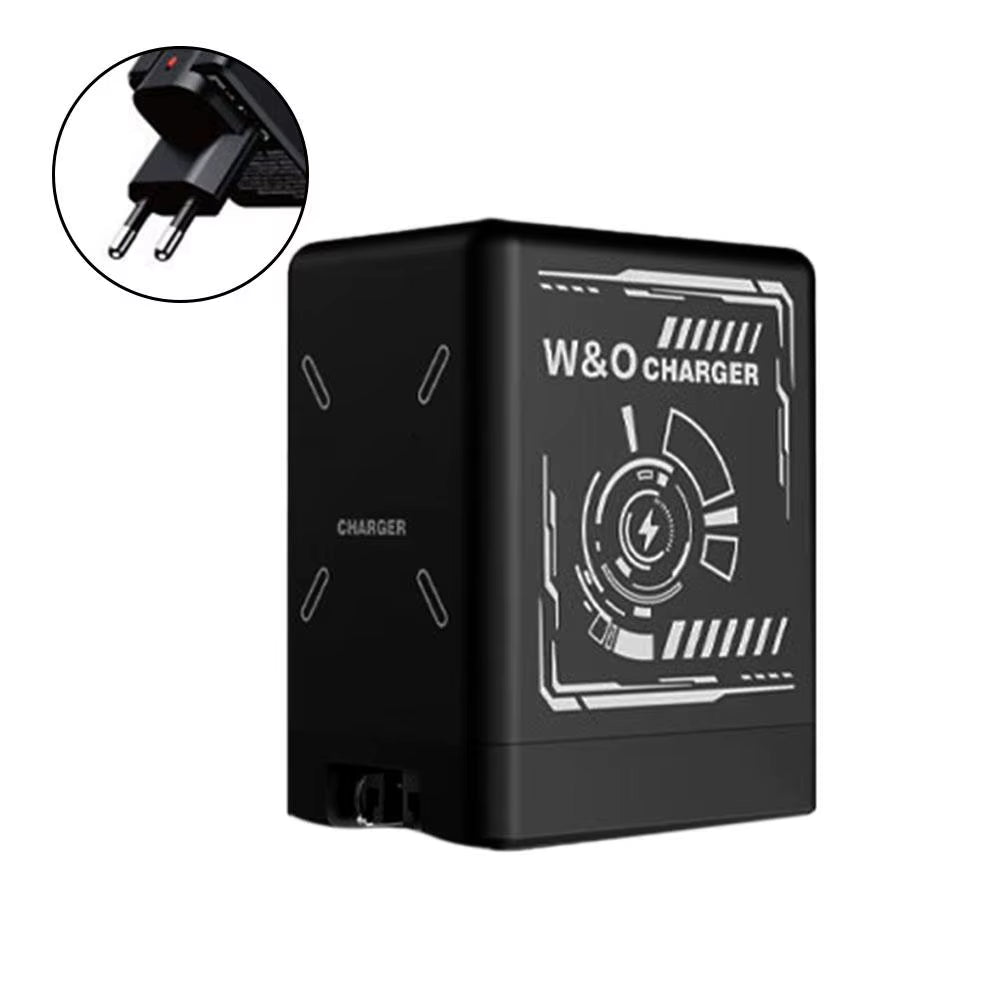Dual PD+USB Smart Charger 2 in 1 Gan Charger Compatible 120W Retractable Fast Charging Charger for Smartphone
