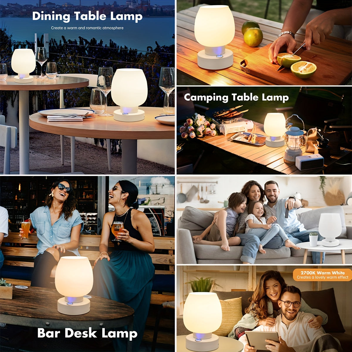 Rechargeable LED Desk Lamp with 3 Color Modes, Adjustable Brightness, Eye-Care Reading Light for Bedroom and Office