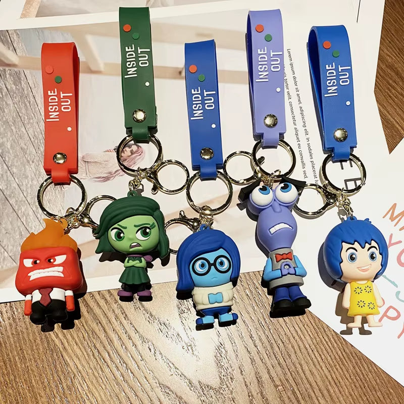 3D Anime Figures - Brain Agent Team Keychain Pendant - Cartoon Action Figure Gift