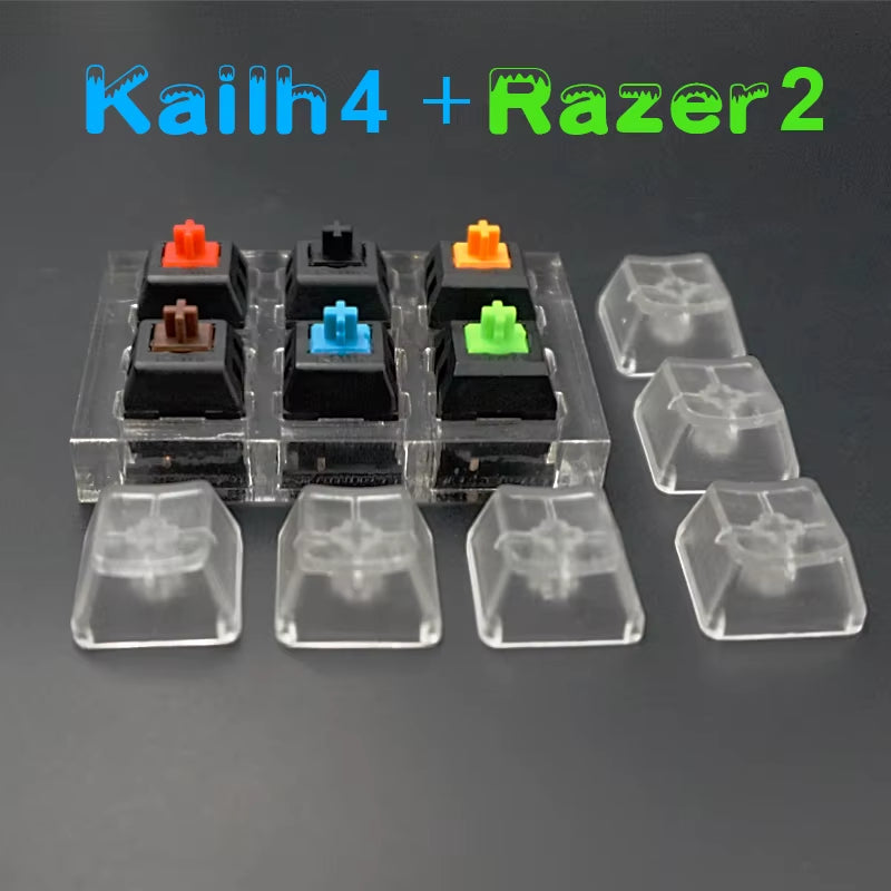 Switch Tester Cherry MX Kailh Switches Black Red Brown Blue 4 6 8 9 12 Key Translucent Keycaps Mechanical Keyboard Tester