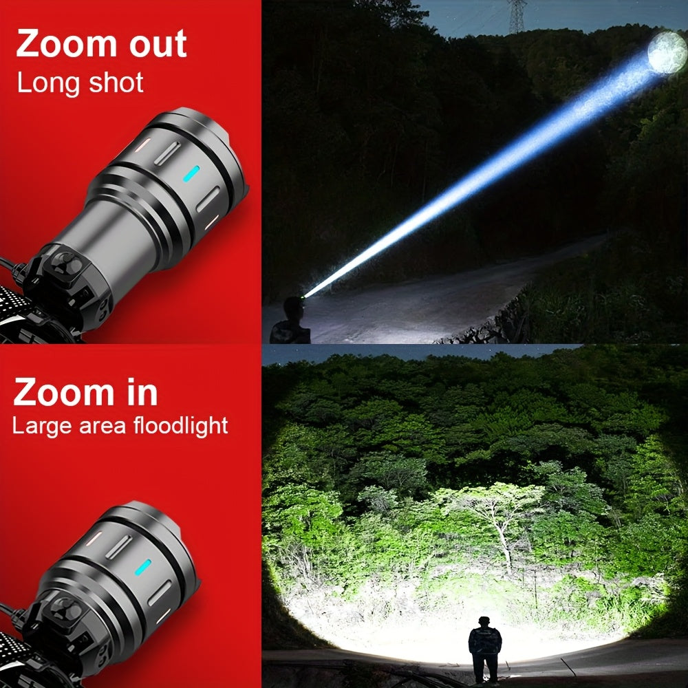 Most Powerful LED Headlamp, High Power Rechargeable Headlight, 3 Modes Portable Headlamp, Used for work, outdoors, camping, hunting, fishing, etc.