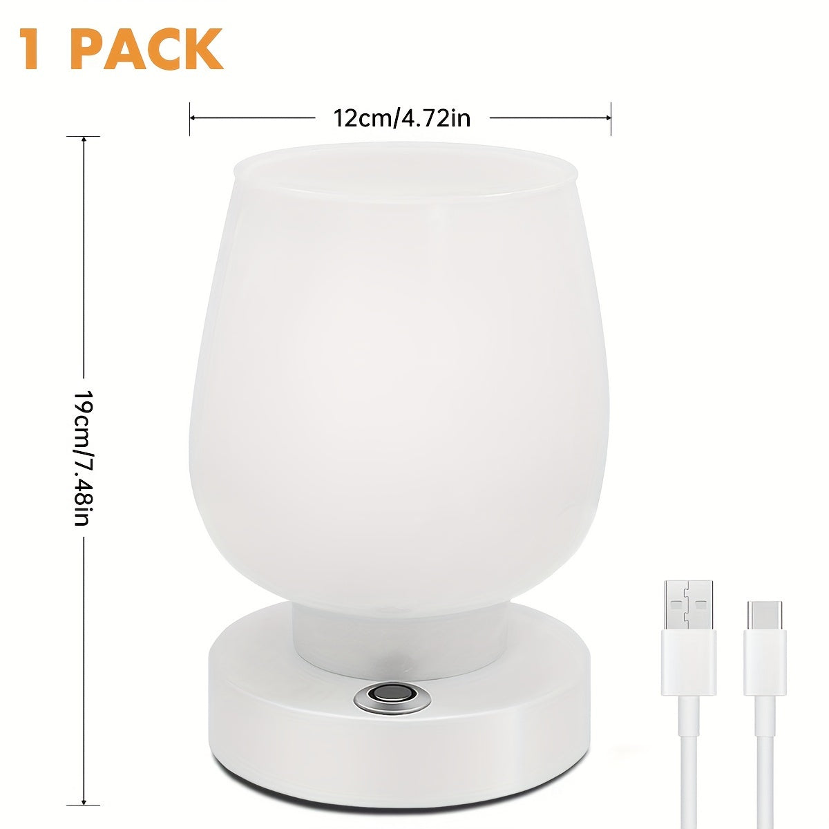Rechargeable LED Desk Lamp with 3 Color Modes, Adjustable Brightness, Eye-Care Reading Light for Bedroom and Office