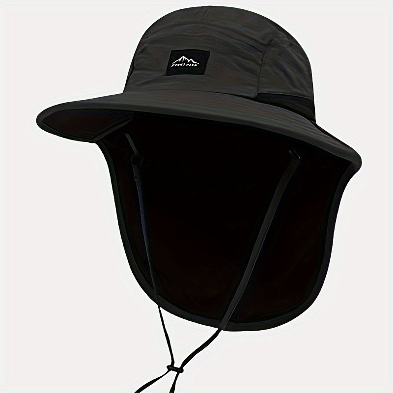 Unisex outdoor sun hat suitable for fishing, travel, camping, and hiking - made of durable polyester material, available in 4 colors: navy blue, black, khaki, and street style.