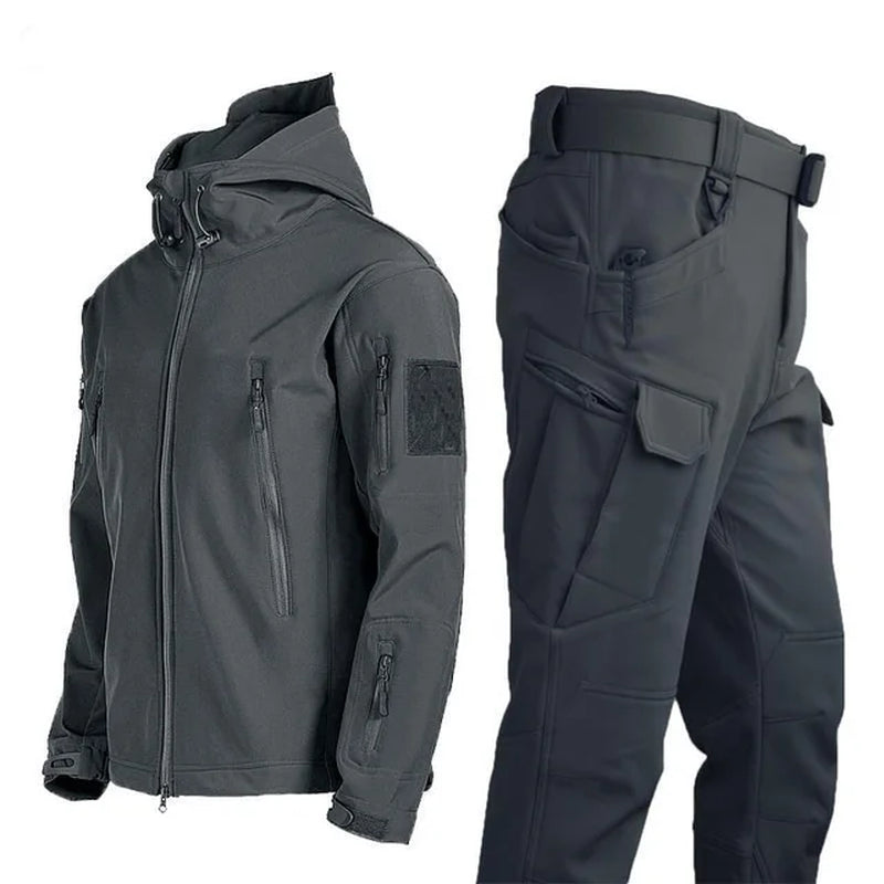 Winter Autumn Tactical Jacket Suit Men Army Softshell Tactical Waterproof Jackets Fishing Hiking Camping Climbing Fleece Jacket