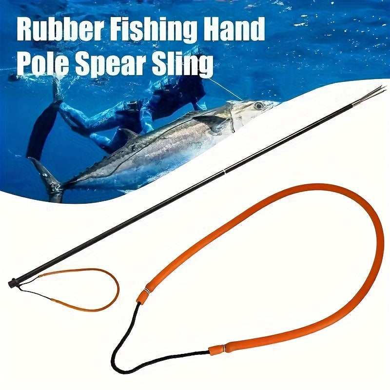 GTQPS Heavy-Duty Latex Fishing Hand Pole Spear Sling – Durable Hawaiian Sling for Speargun Rubber Fishing – High-Elasticity Spearfishing Band without Battery or Magnesium Rod/Flint – Yellow