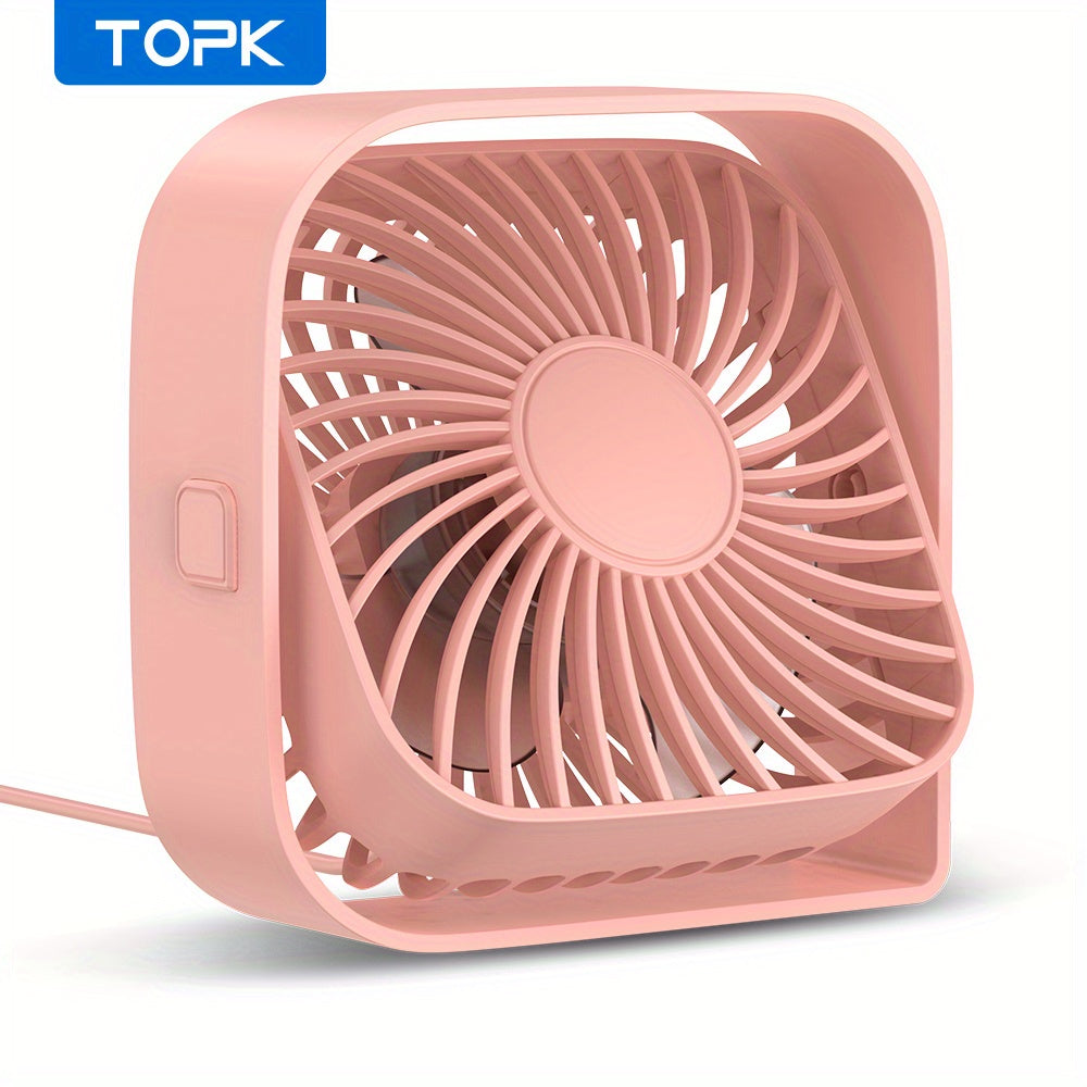 Stay Cool & Comfortable Anywhere: Portable USB Desk Fan with 3 Speeds & 360° Silent Operation