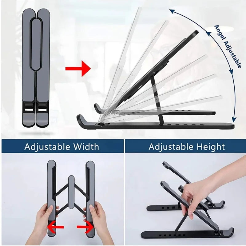 Laptop Stand Universal Computer Stand, Adjustable Angle Computer Stand, Stable, Portable and Foldable