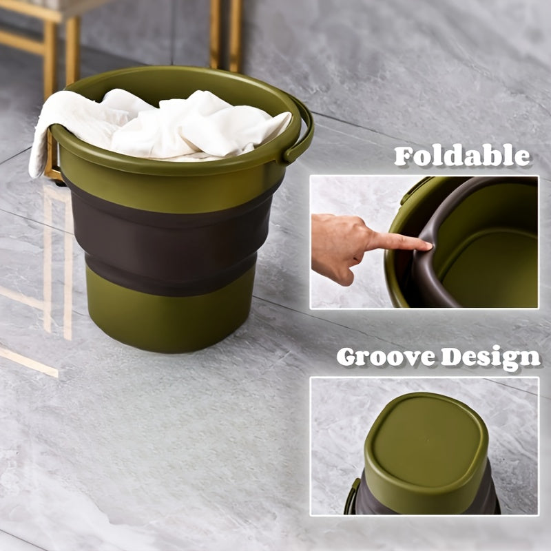 Multifunctional Large-capacity Foldable Bucket Storage Bucket, 5L/9L/17L, Suitable for Boat Cleaning, Outdoor Camping, Self-driving Tours, Outdoor Fishing, Car Washing, Etc., Can Be Folded for Storage. Gift for Father'S Day a