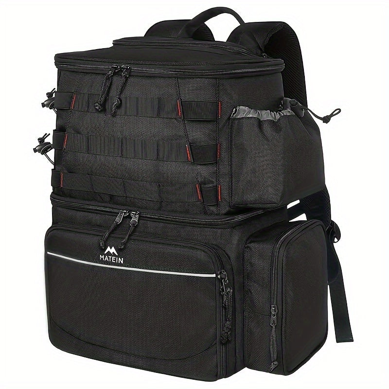 Fishing Tackles Storage Backpack With Cooler, Large Fishing Bag With Rod Holders, Outdoor Camping Hiking Portable Tactical Sports Bag
