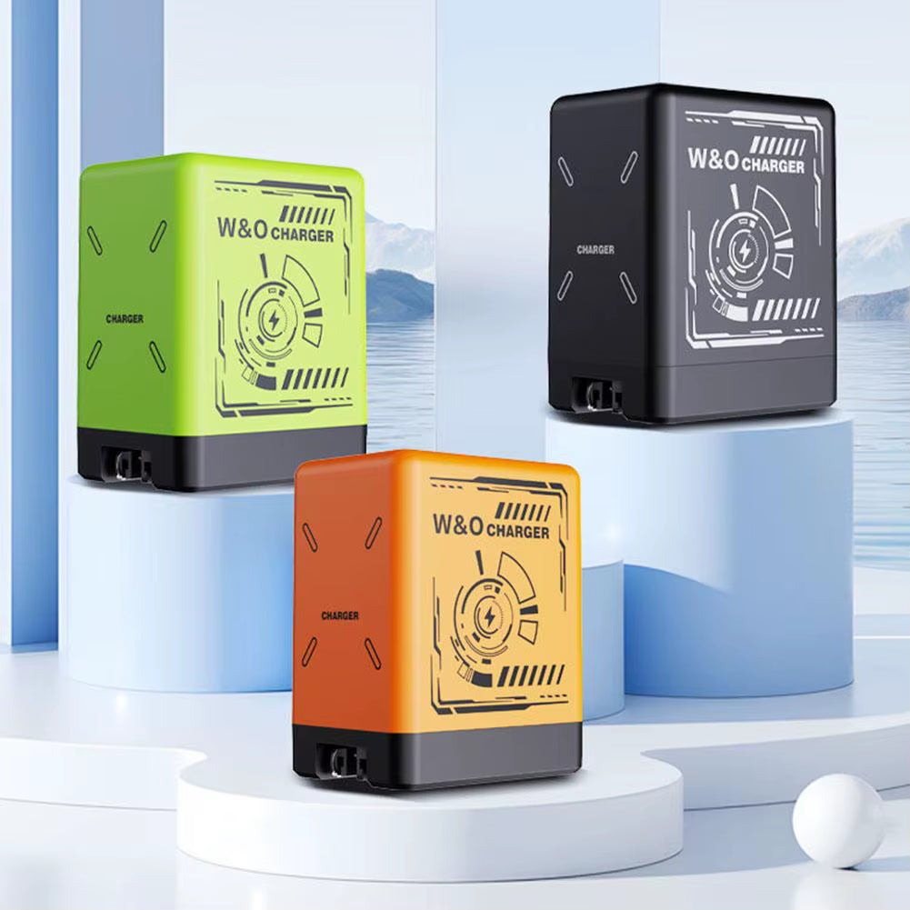 Dual PD+USB Smart Charger 2 in 1 Gan Charger Compatible 120W Retractable Fast Charging Charger for Smartphone