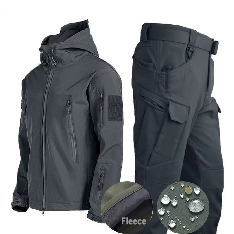 Winter Autumn Tactical Jacket Suit Men Army Softshell Tactical Waterproof Jackets Fishing Hiking Camping Climbing Fleece Jacket