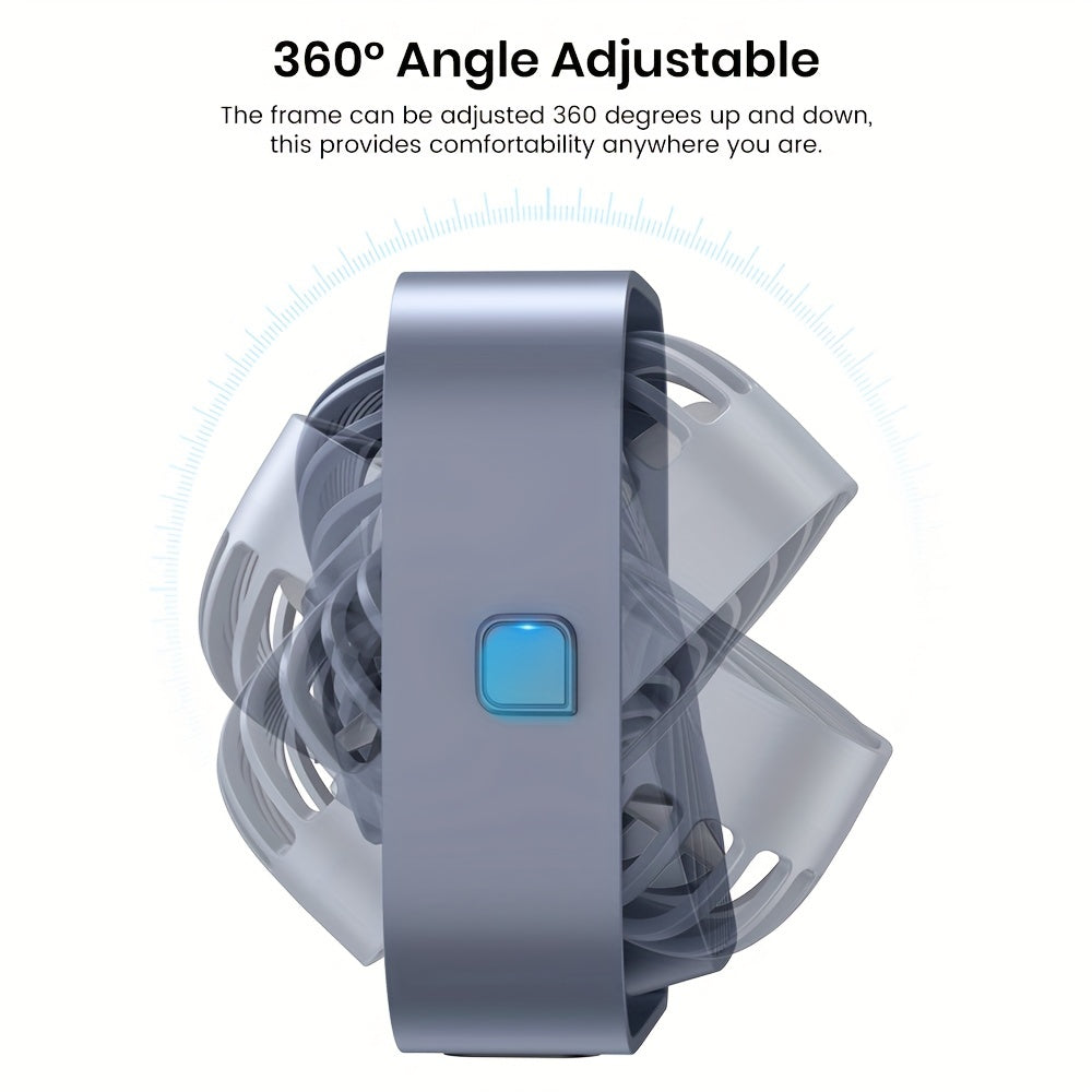 Stay Cool & Comfortable Anywhere: Portable USB Desk Fan with 3 Speeds & 360° Silent Operation