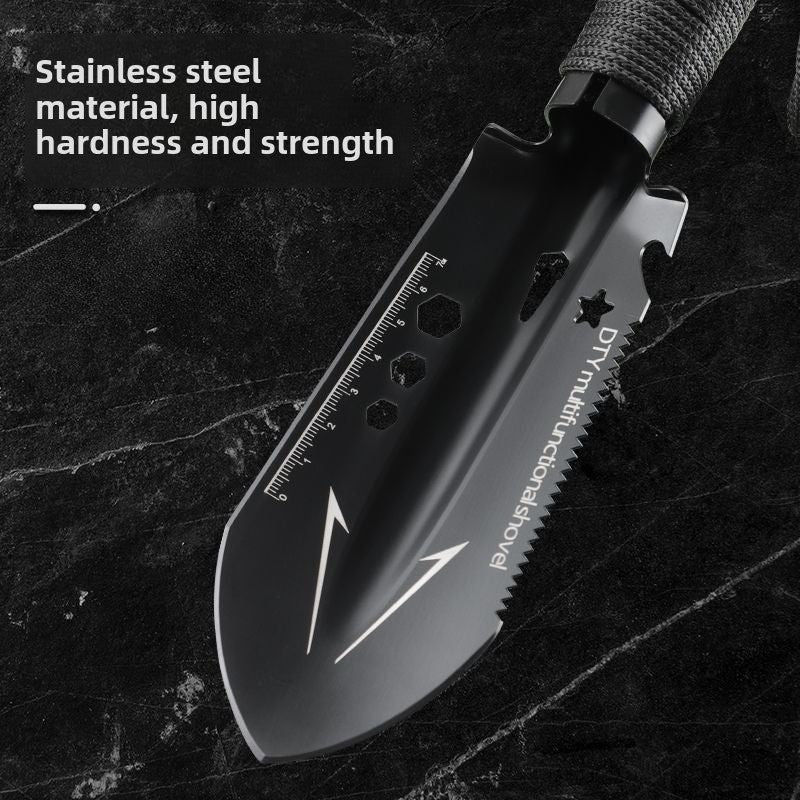 Outdoor Multi-Purpose Large Angle Shovel, Portable, Hardened, Durable, Suitable for Wilderness, Garden Lawn, Gardening, Fishing, Car Emergency