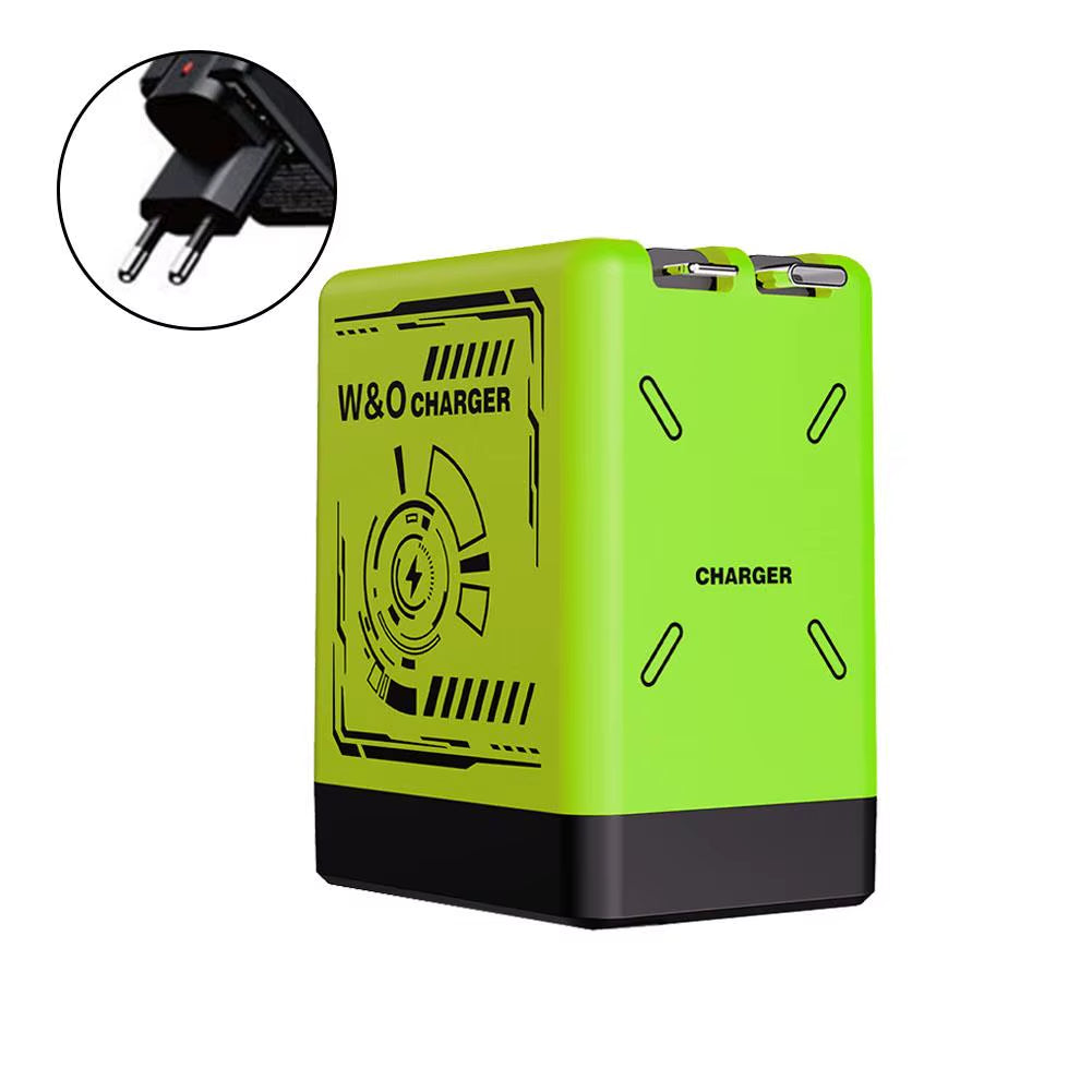 Dual PD+USB Smart Charger 2 in 1 Gan Charger Compatible 120W Retractable Fast Charging Charger for Smartphone