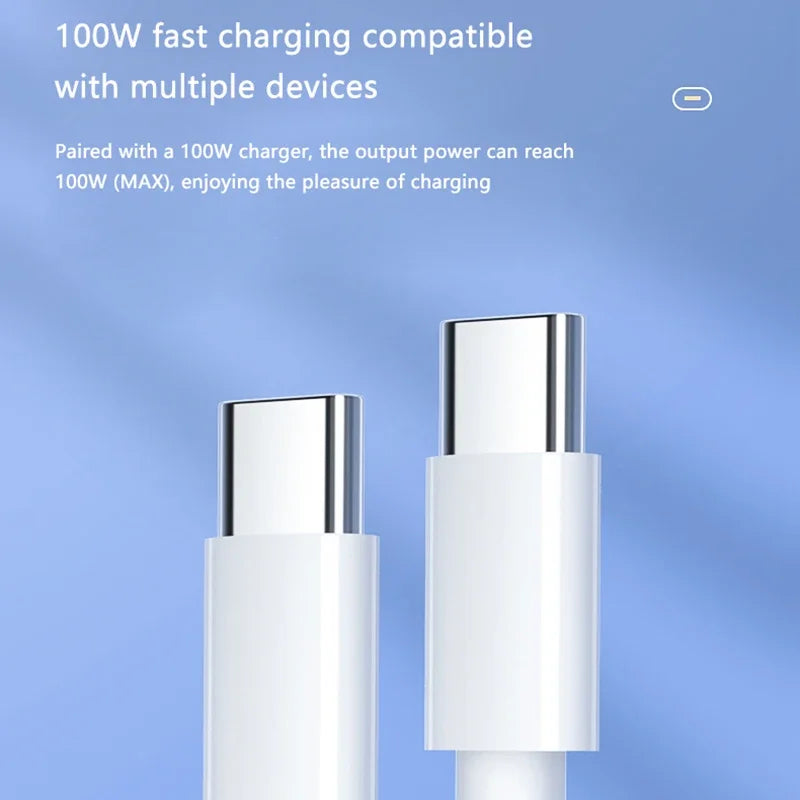 PD 100W USB C to USB Type C Cable Fast Charge Data Cable for Huawei Samsung Xiaomi Macbook Ipad Data Line Type C to Type C