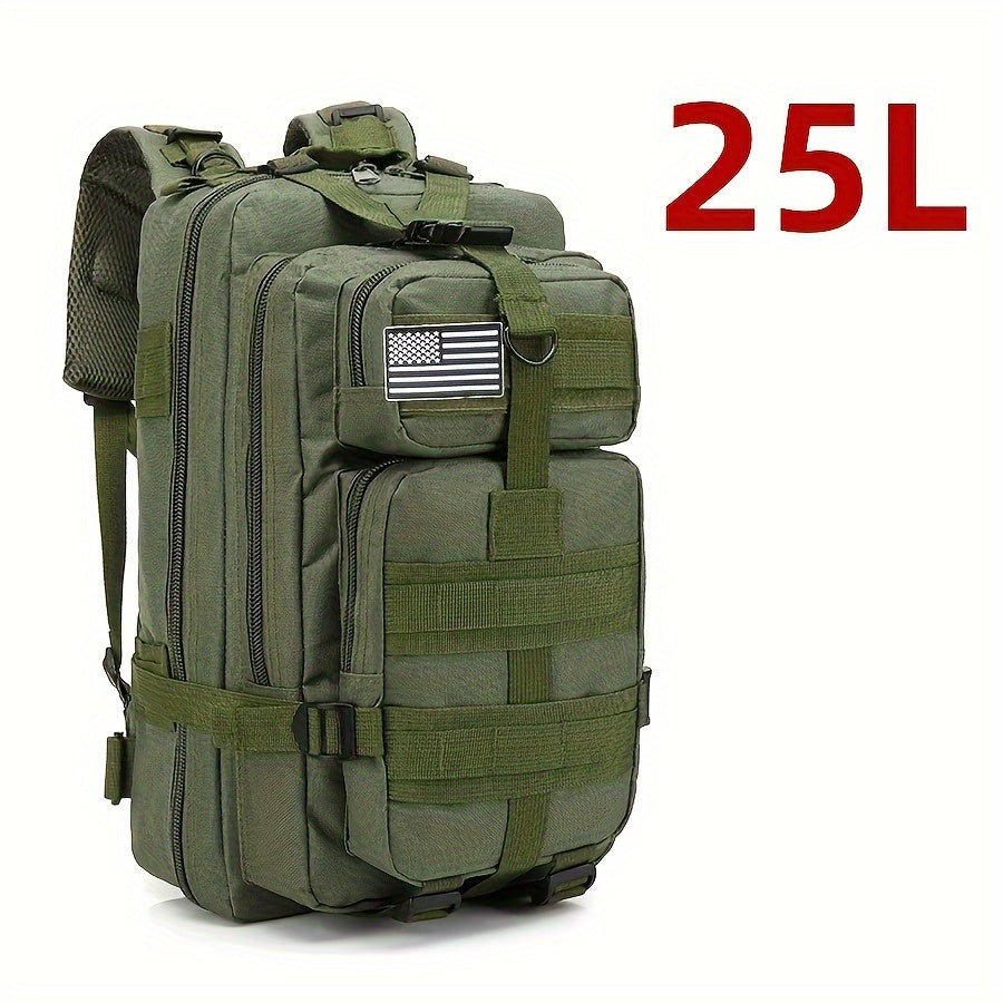 Waterproof Outdoor Backpack for Hiking, Fishing & Hunting - Durable Oxford Cloth, Camo Design, 25L/50L Capacity, Zip Closure