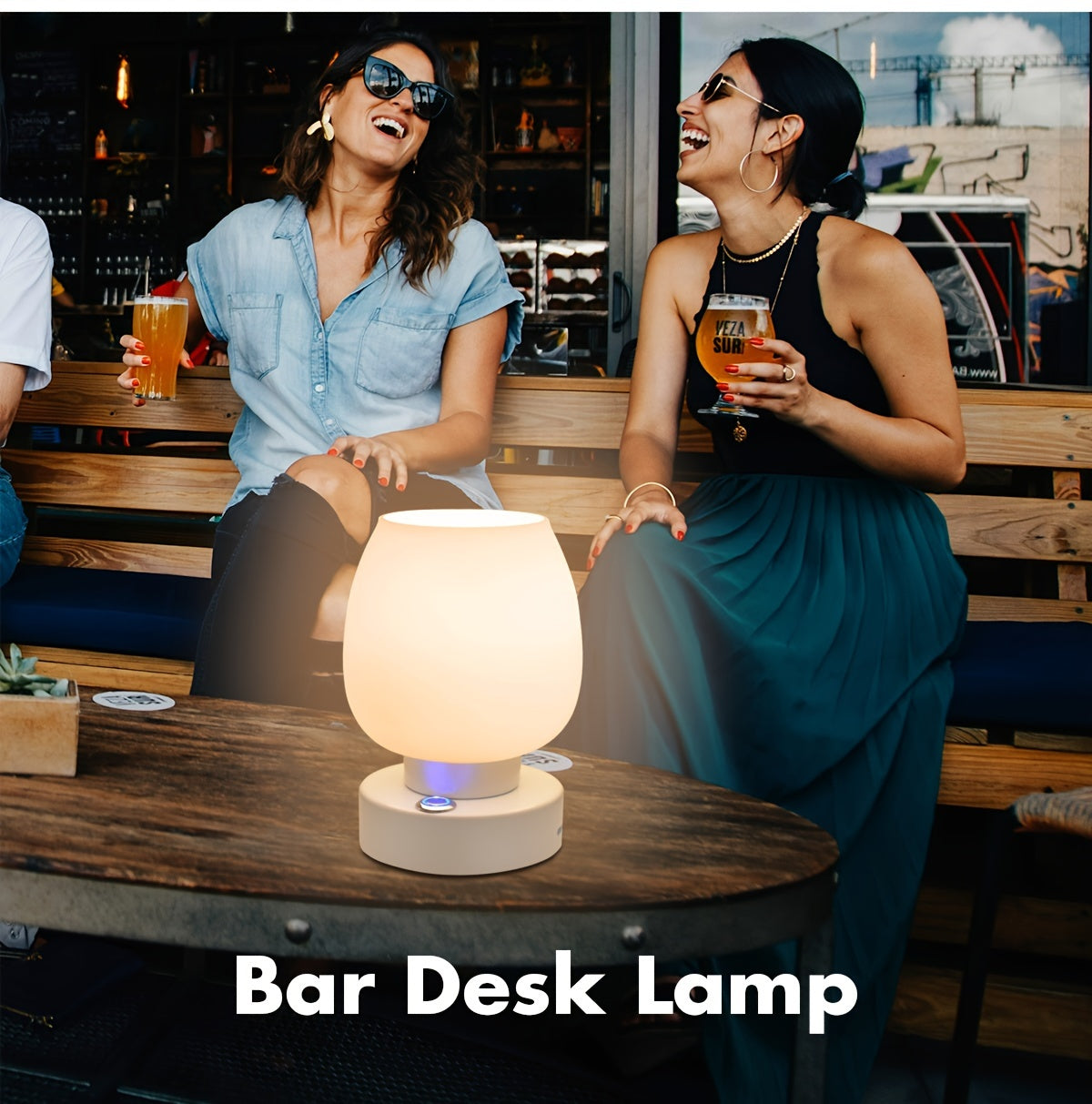Rechargeable LED Desk Lamp with 3 Color Modes, Adjustable Brightness, Eye-Care Reading Light for Bedroom and Office