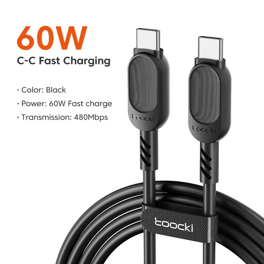 USB C to USB C Cable PD 100W Type C to Type C Fast Charging Cable Cord for Xiaomi Redmi Note Realme Poco Cable USB Type C