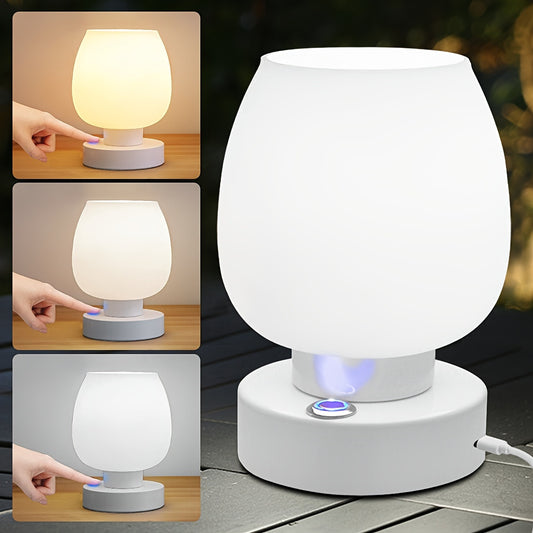 Rechargeable LED Desk Lamp with 3 Color Modes, Adjustable Brightness, Eye-Care Reading Light for Bedroom and Office