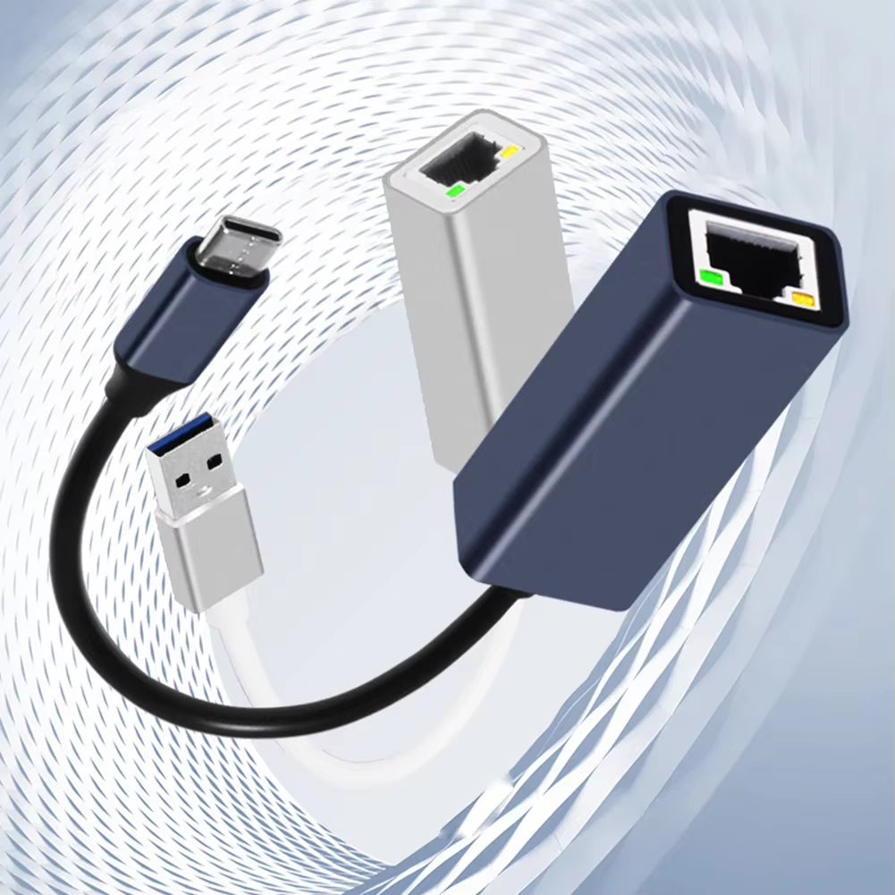 Type-C to RJ45 Gigabit Ethernet Type-C to Ethernet Adapter 10/100/1000Mbps Desktop Network Card USB Type-C for Computer Desktop