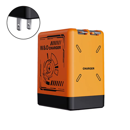 Dual PD+USB Smart Charger 2 in 1 Gan Charger Compatible 120W Retractable Fast Charging Charger for Smartphone