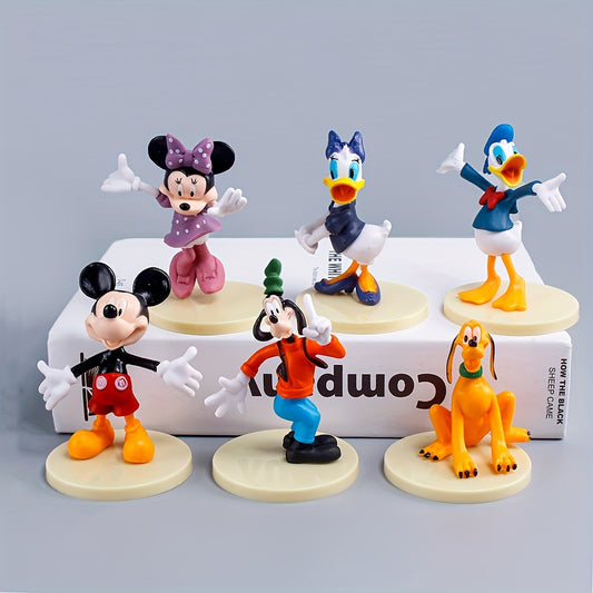 Set, Authorized Mickey Mouse House Of Wonders Donald Duck Mickey Minnie Figure Cartoon Doll Ornament Party Gift Cake Decoration Ornament Creative Gifts Birthday Gifts