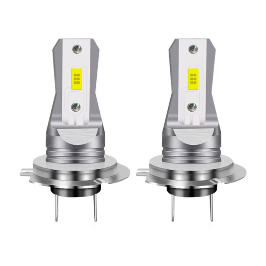 H7 LED Headlight Bulbs - 2 Pack, 12V, 18000LM, 60W, Mini Fanless Wireless Design, 5530 CSP, 6000K White Light