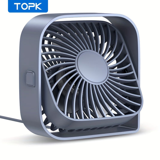 Stay Cool & Comfortable Anywhere: Portable USB Desk Fan with 3 Speeds & 360° Silent Operation