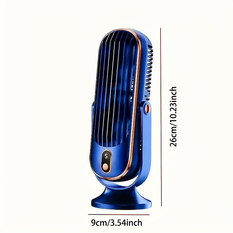 Portable USB Desk Fan, Small Cooling Fan With Smart 5 Speed Led Display, Suitable For Office, Bedroom, Living Room, Outdoor Use