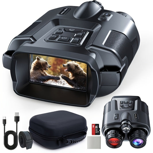 Upgraded 8x 4K Ultra HD Digital Night Vision Binoculars, 3-inch High Resolution Display, 5000mAh Battery And Safe And Reliable Tactical Flashlight - Perfect for Outdoor Night Adventures And Wildlife Spotting, Great Gift for M