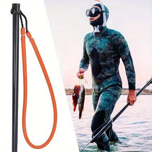 GTQPS Heavy-Duty Latex Fishing Hand Pole Spear Sling – Durable Hawaiian Sling for Speargun Rubber Fishing – High-Elasticity Spearfishing Band without Battery or Magnesium Rod/Flint – Yellow