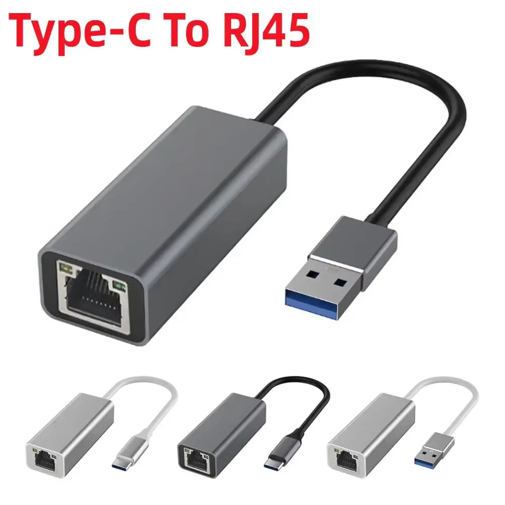 Type-C to RJ45 Gigabit Ethernet Type-C to Ethernet Adapter 10/100/1000Mbps Desktop Network Card USB Type-C for Computer Desktop