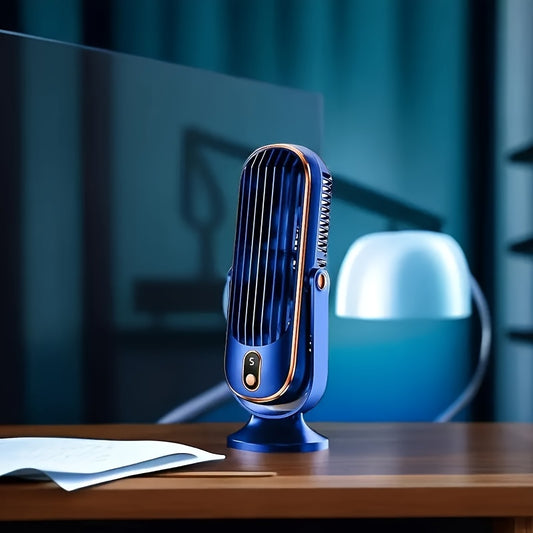 Portable USB Desk Fan, Small Cooling Fan With Smart 5 Speed Led Display, Suitable For Office, Bedroom, Living Room, Outdoor Use