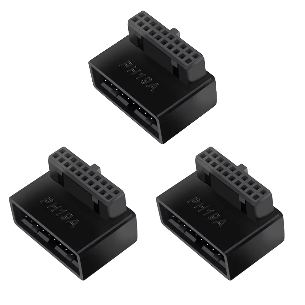 Computer Motherboard Header Adapter USB 3.0 19P/20P 90 Degree Desktop Converter Desktop Computer Accessories
