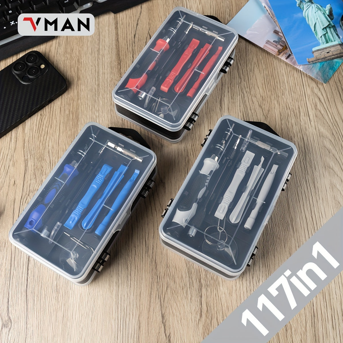 117 In 1 Precision Screwdriver Set, Electronics Magnetic Repair Tool Kit With Case For Repair Computer, IPhone, PC, Cellphone, Laptop, Switch, PS4, Game Console, Watch, Glasses Etc