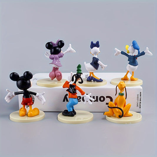 Set, Authorized Mickey Mouse House Of Wonders Donald Duck Mickey Minnie Figure Cartoon Doll Ornament Party Gift Cake Decoration Ornament Creative Gifts Birthday Gifts