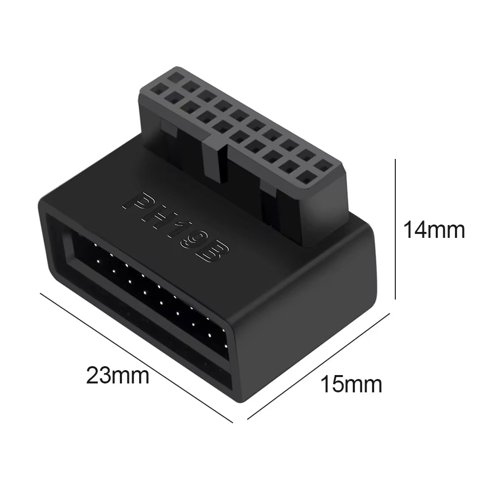 Computer Motherboard Header Adapter USB 3.0 19P/20P 90 Degree Desktop Converter Desktop Computer Accessories