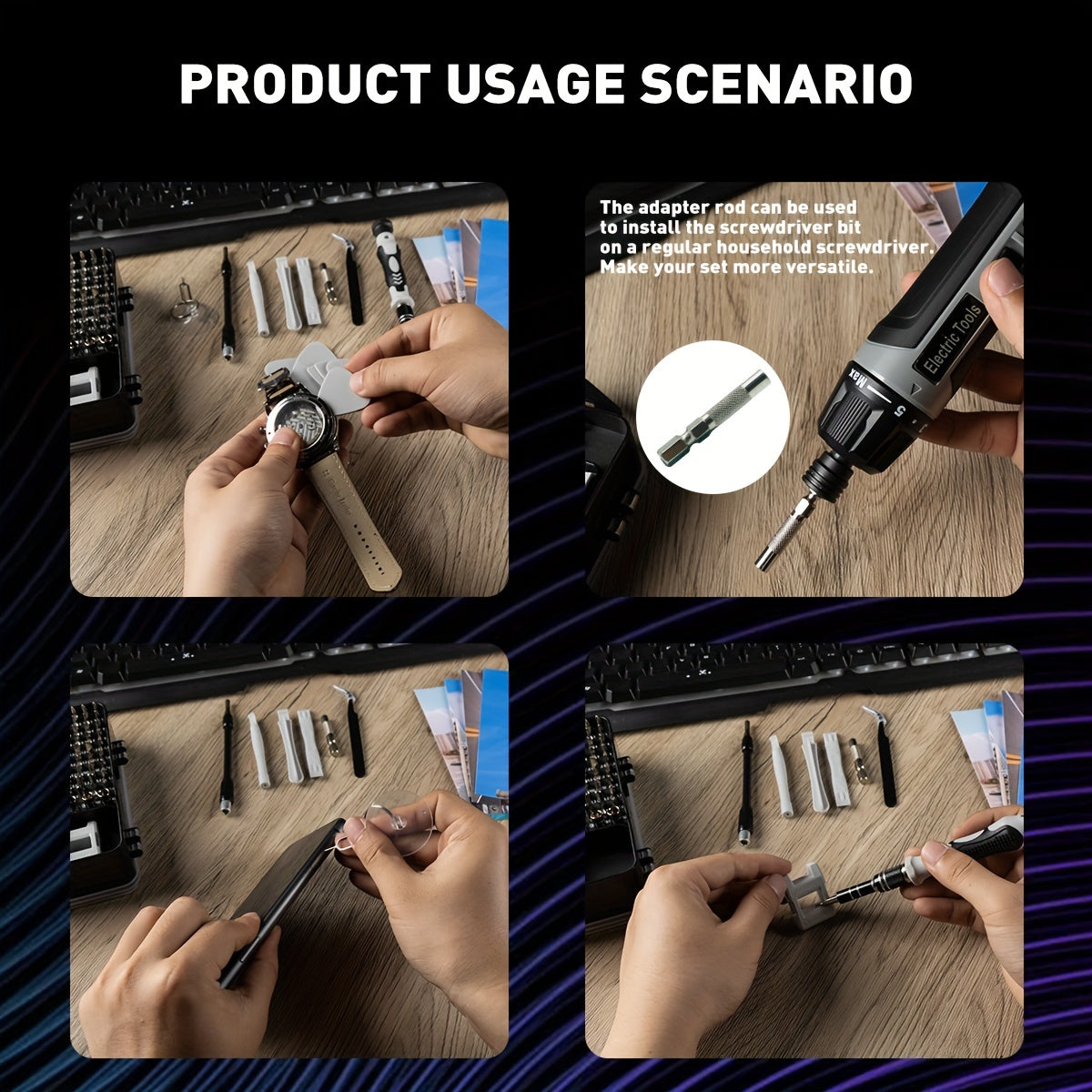117 In 1 Precision Screwdriver Set, Electronics Magnetic Repair Tool Kit With Case For Repair Computer, IPhone, PC, Cellphone, Laptop, Switch, PS4, Game Console, Watch, Glasses Etc