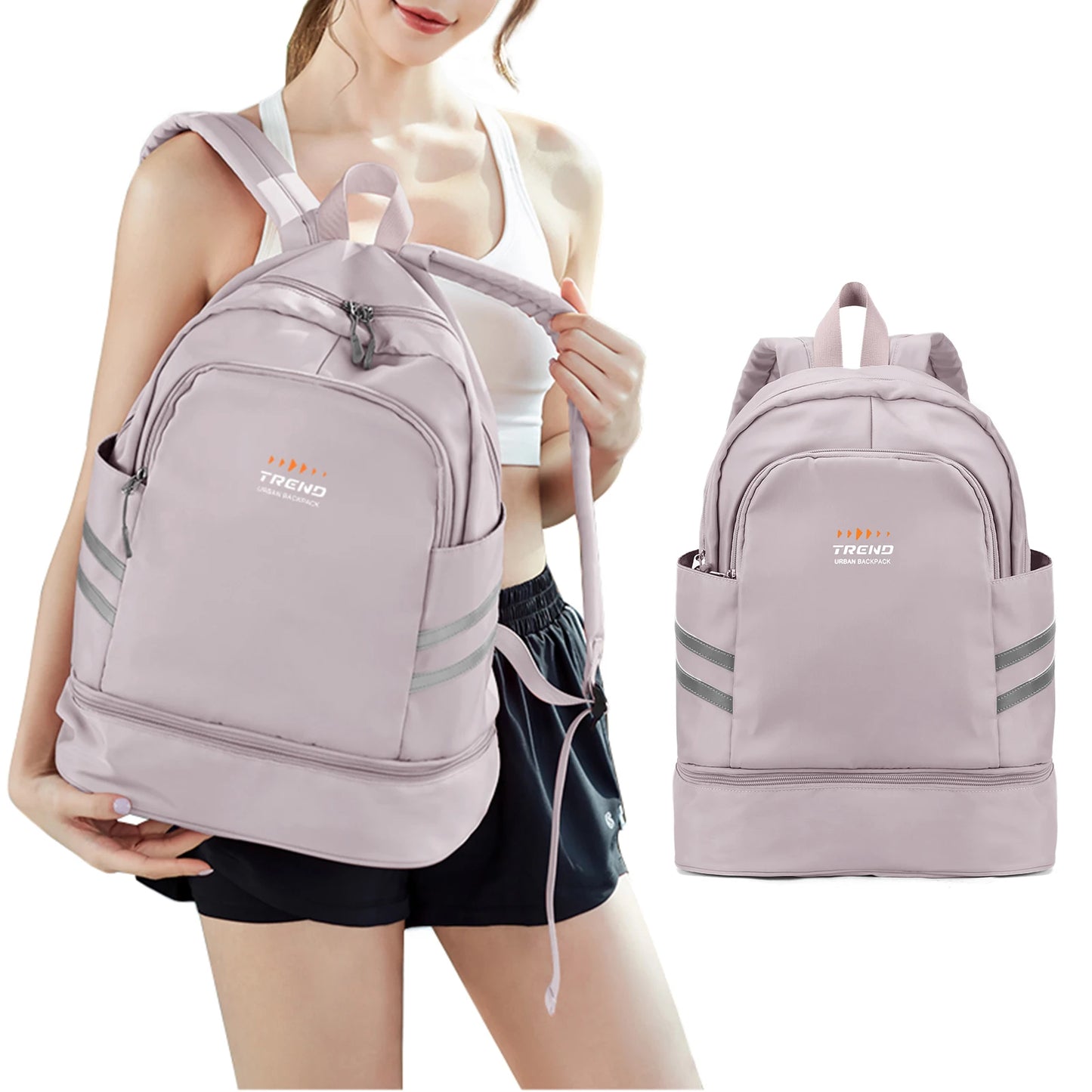 Gym Backpack for Women with Shoes Compartment & Wet Pocket Lightweight Large Travel Backpack Waterproof Sports Backpack Gym Bag