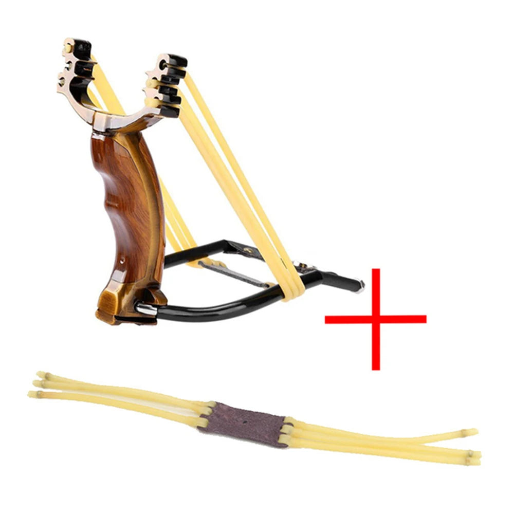 Slingshot Outdoor Bow  Sling Shot Powerful Hunting With 3 Rubber Band Tubing Catapult Professional Tactical Pocket Target