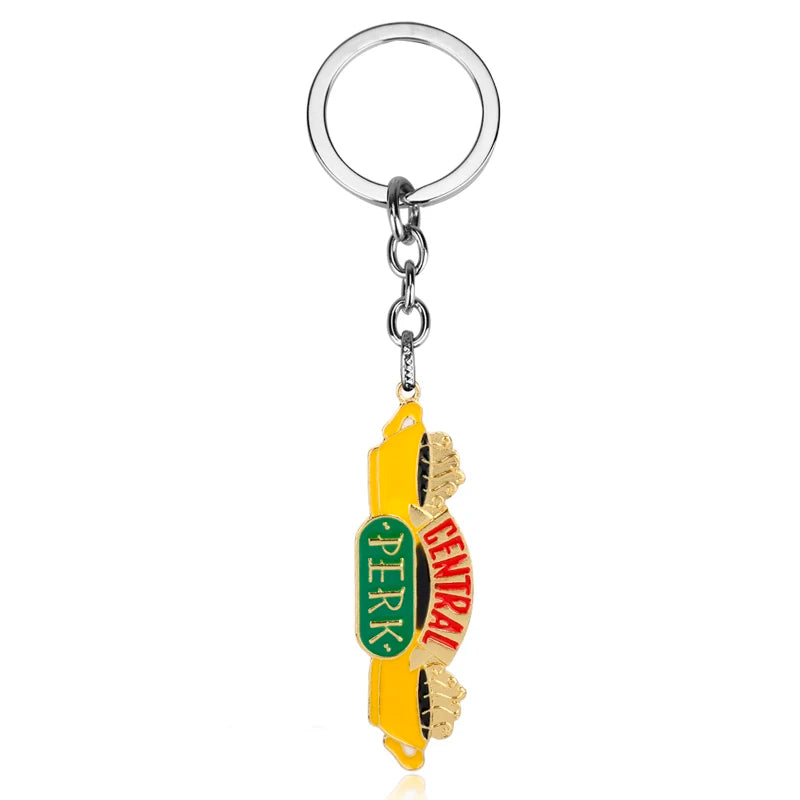 TV show Friends Keychain Central Perk Coffee Time Photo Frame Key Chain For Best friend Car Keyring llavero Jewelry Gifts
