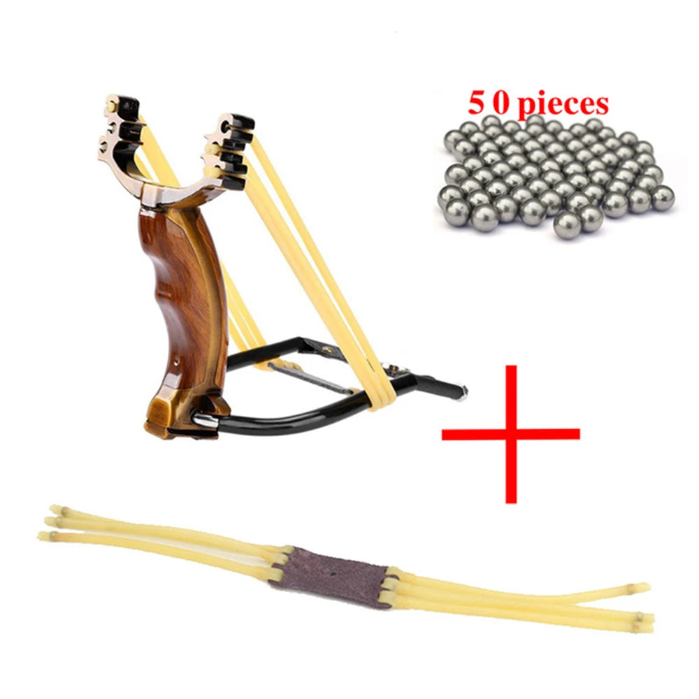 Slingshot Outdoor Bow  Sling Shot Powerful Hunting With 3 Rubber Band Tubing Catapult Professional Tactical Pocket Target